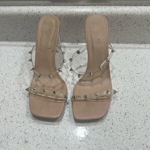Studded Perspex Heels
